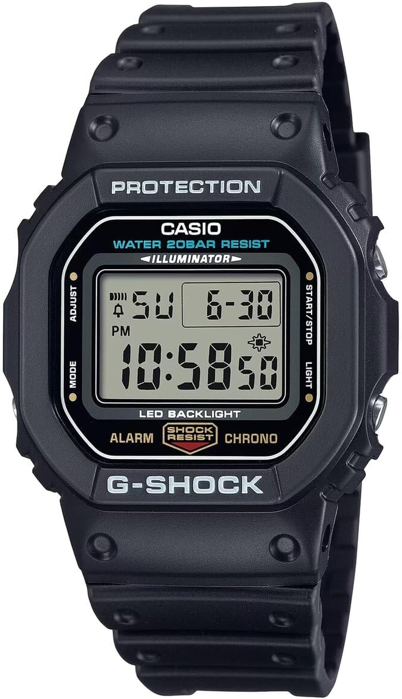 Casio G-Shock DW5600UE-1D Black Band Men'S Digital Watch, Grey Dial, 48.9 &times; 42.8 &times; 13.4 Mm