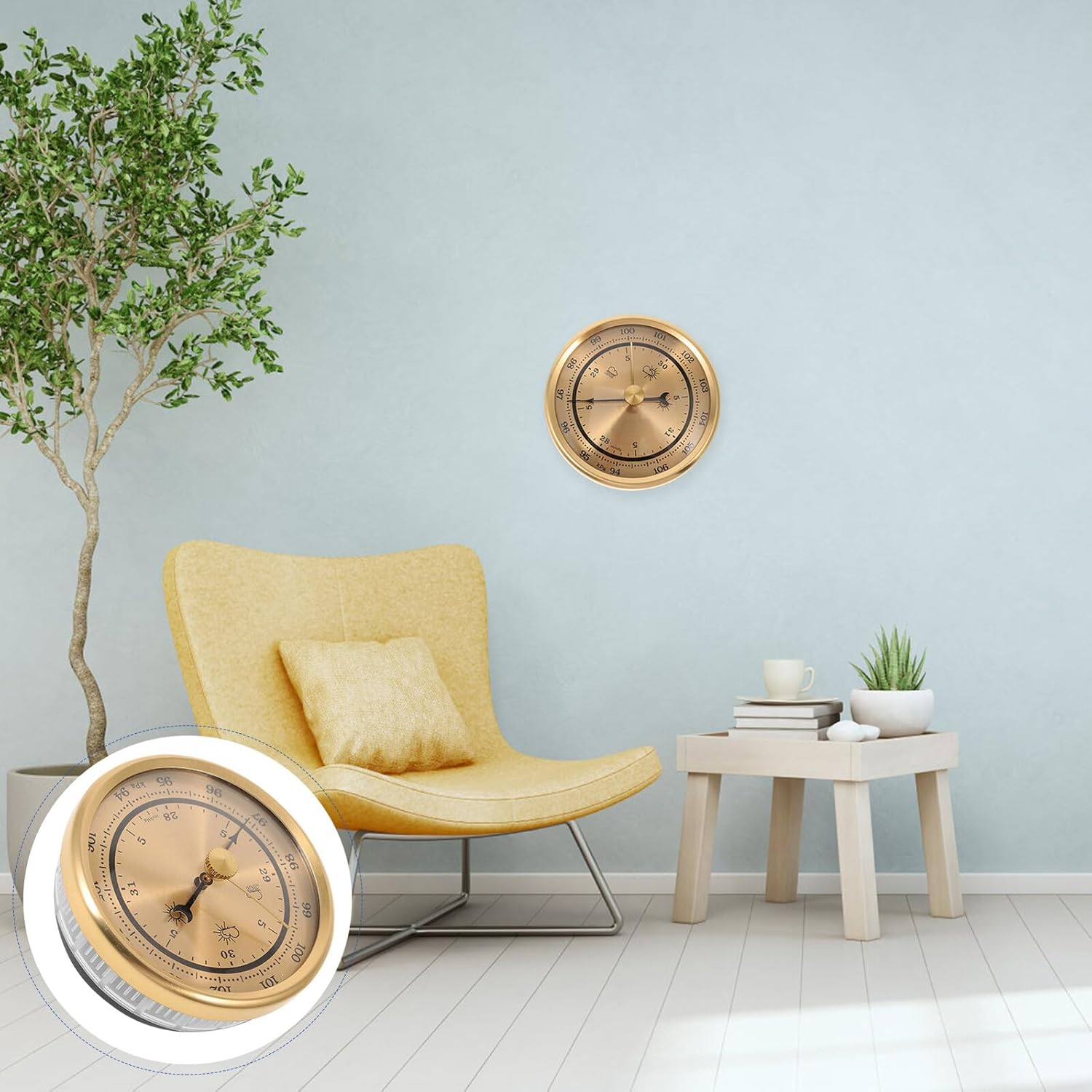 Totority Multi-Functional Portable Dial Barometer Weather Forecast Thermometer Hygrometer Air Pressure Gauge Compact Home Indoor Outdoor Use image number 4