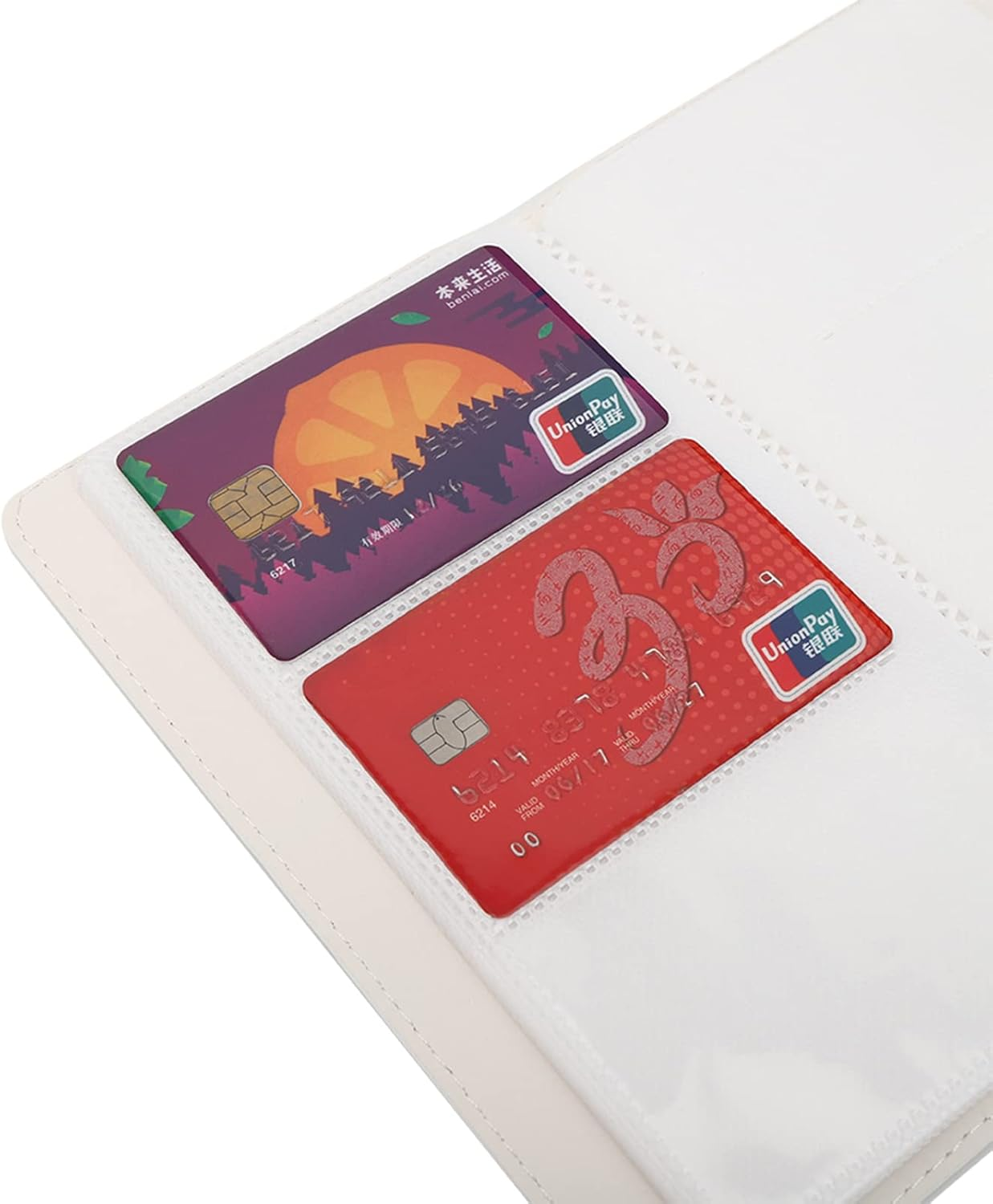 Jectse Mini Photo Album, 3 Inch 96 Pockets Small Album Photocard ID Holder, Portable Kpop Holder Book Cute for Camera (White) - Purple image number 6