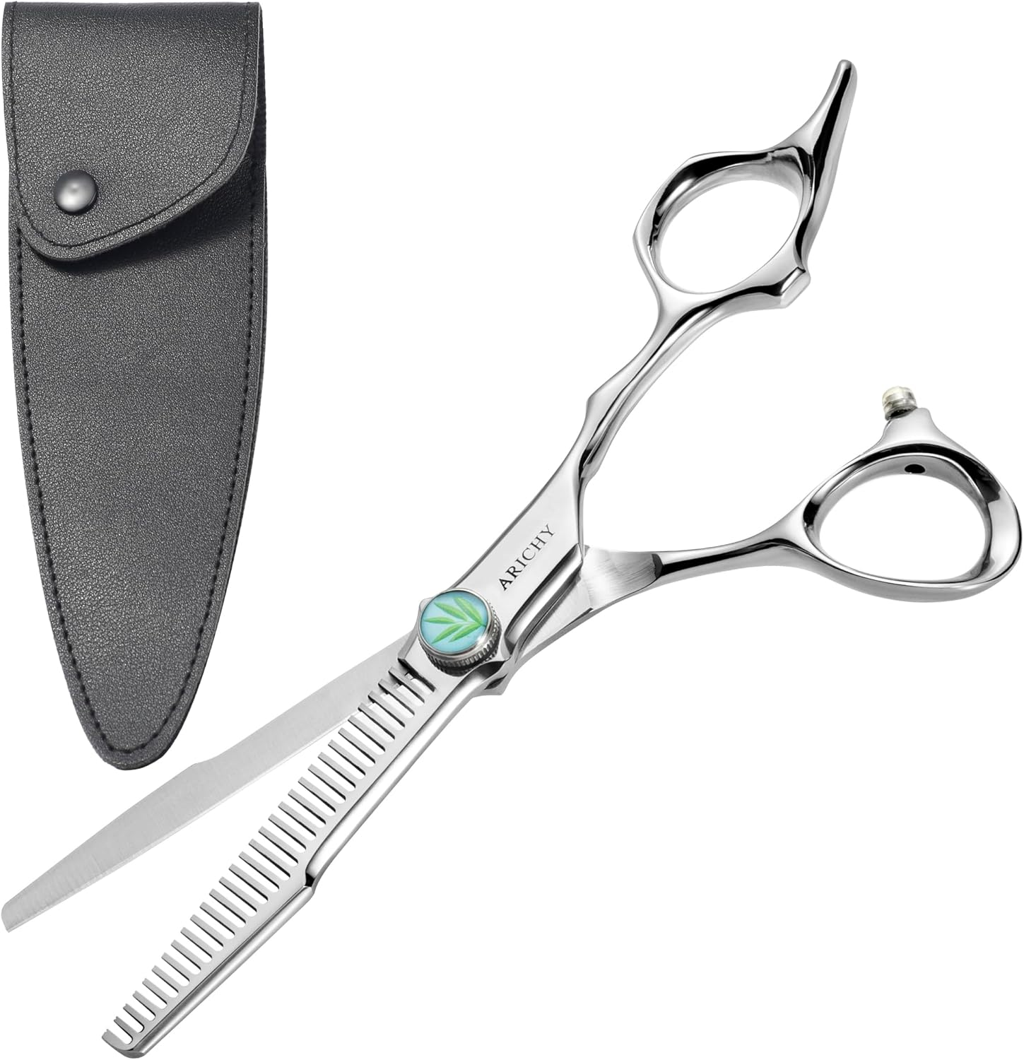 SHUNSRSW Professional 6.7" Thinning Scissors with Extremely Sharp Blades.Thinning Scissors Are Made of 440C Steel, Which Is Durable, Smooth and Sensitive. image number 4