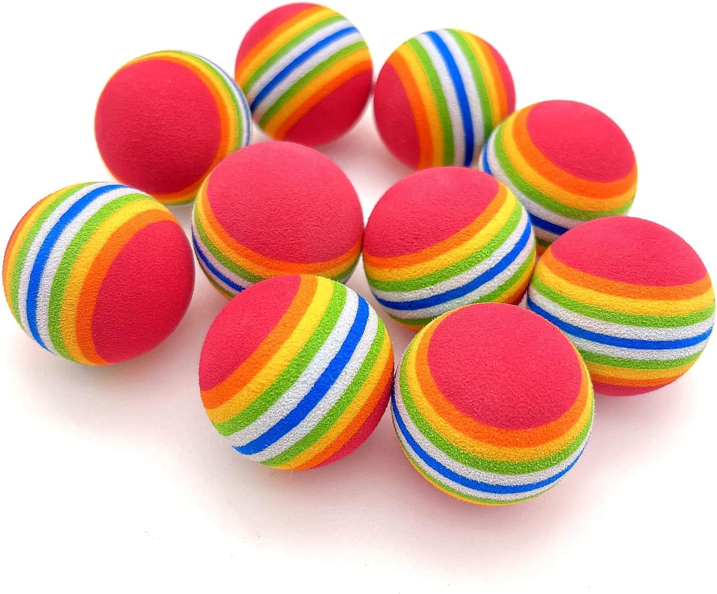 JZK 10X Colorful Small Foam Cat Toy Balls 35Mm, Cat Accessories Pet Toys, Soft Sponge Balls for Indoor Cats, Kitten Training Balls, Puppy Toy Balls image number 3