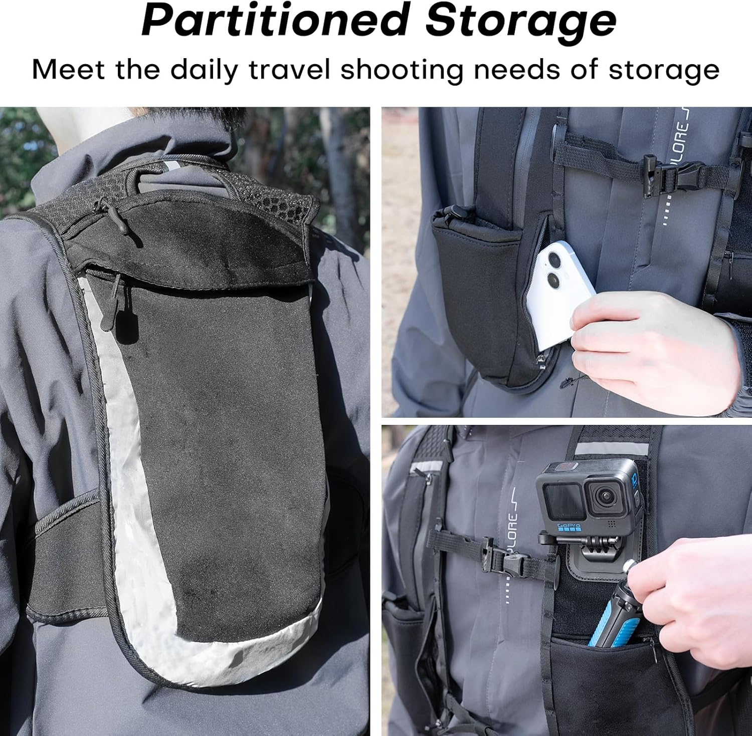 REYGEAK Running Hydration Vest Backpack with Magnetic Backpack Shoulder Strap Mount image number 6