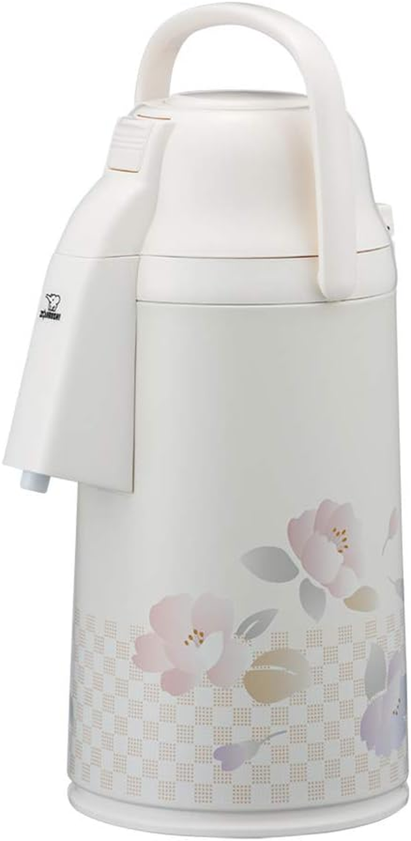 Zojirushi Glass-Liner Air Pot Beverage Dispenser with Swivel Base, 3.0 L, Camellia, VRKE-30N FC, Made in Japan