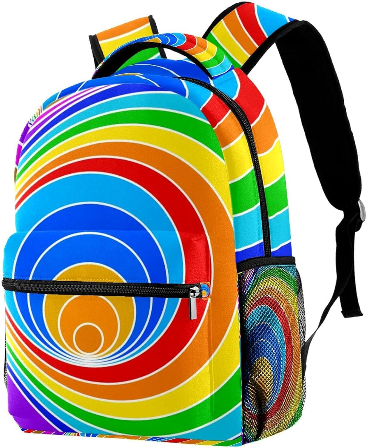 Spiral Eddy Color Vortex Strudel Backpack Students Shoulder Bags Travel Bag College School Tote Backpacks image number 5