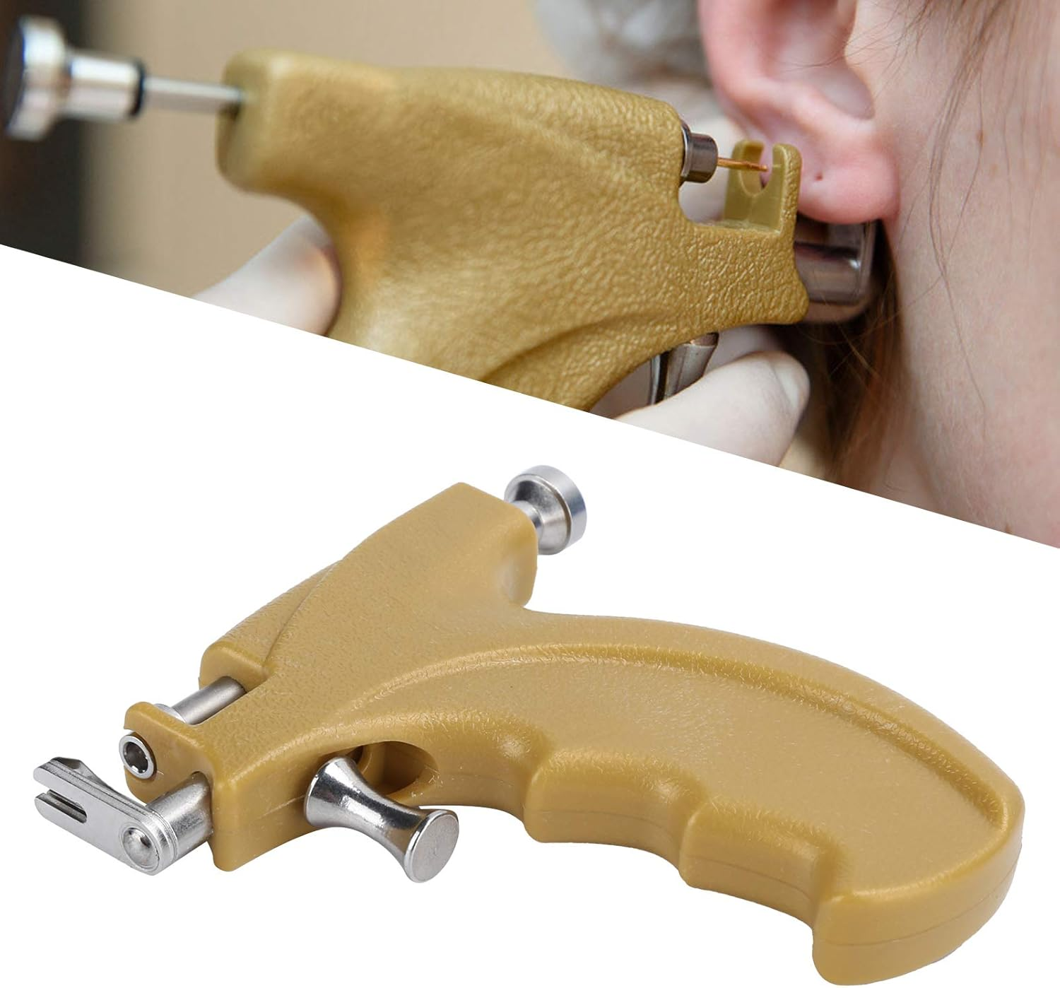 Professional Ear Piercing Gun Kit with 12 Pairs 316L Stainless Steel Gun Stud Earrings, Navel Piercing Kit, Multiple Body Nose Lip Earrings Set for Salon Home Use image number 5