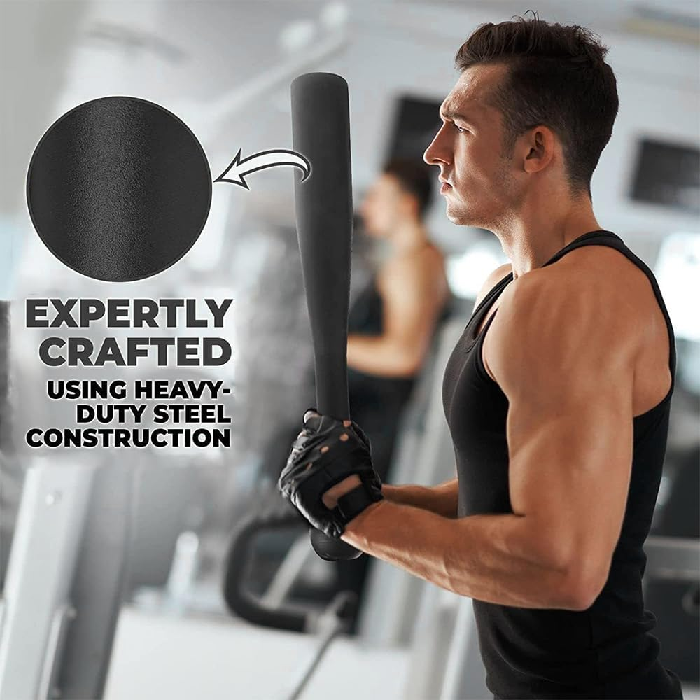 Ranqisys Steel Indian Club Bell &ndash; Heavy Duty Unbreakable Power Club for Strength Training, Cardio, Rehabilitation & Grip &ndash; Weighted Steel Mace for Full Body Workout, Muscle Building & Fitness Training image number 2