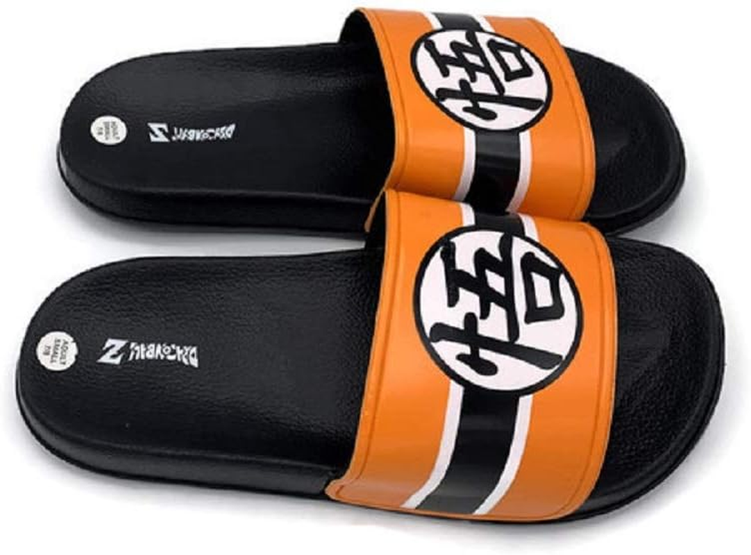 Dragon Ball Z Mens' Slippers, Size Medium 9/10 Orange