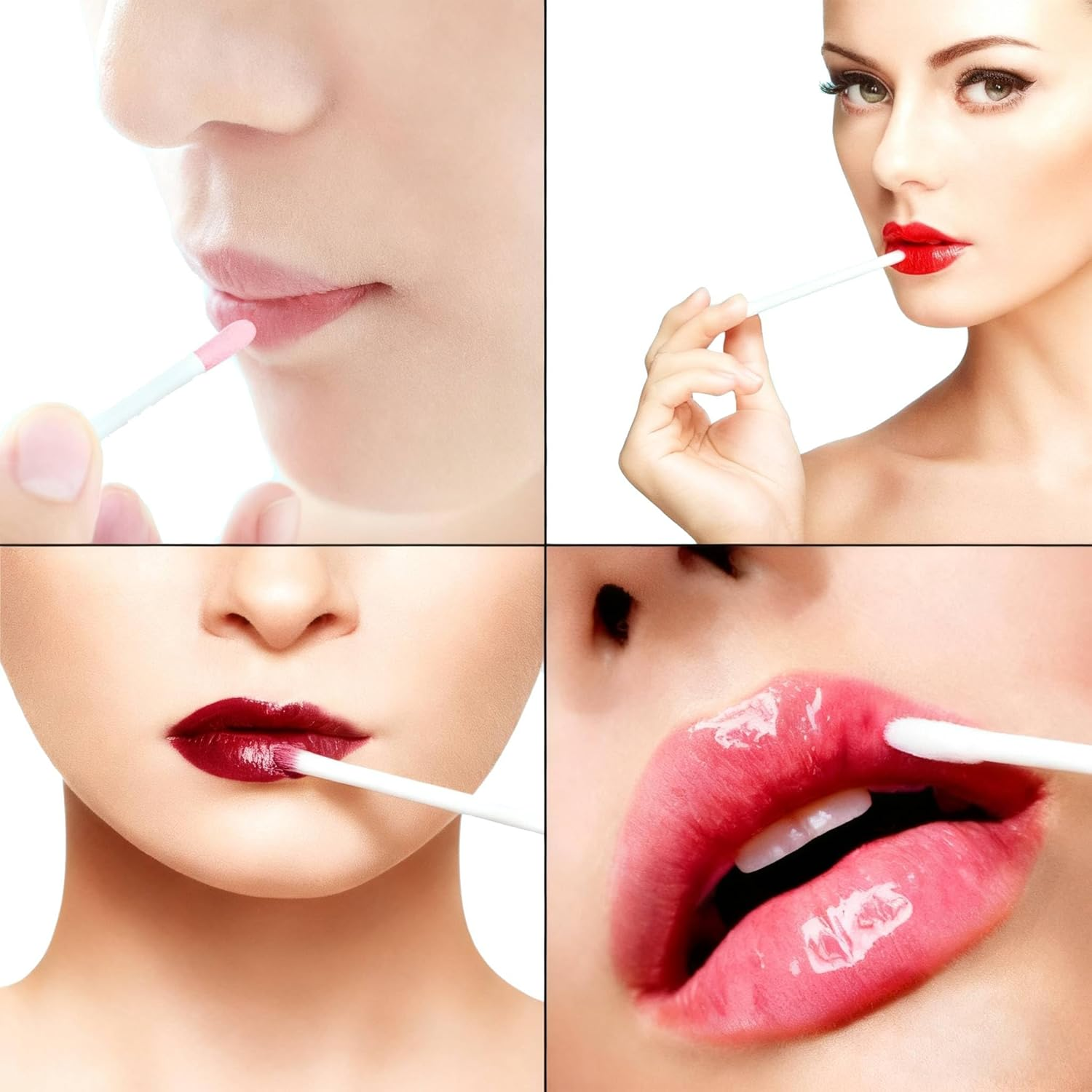 Pack of 400 Lip Brushes, Betterjonny Make-Up Lipstick Brush, Lip Gloss, Concealer Brush, Lipstick Stick Applicator, Lip Applicator Tool for Perfect Lip Makeup (Blue) image number 2