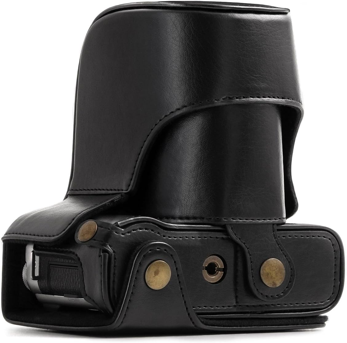 Megagear Ever Ready Leather Camera Case and Strap Compatible with Fujifilm X-A5, X-A3, X-A2, X-A1, X-M1