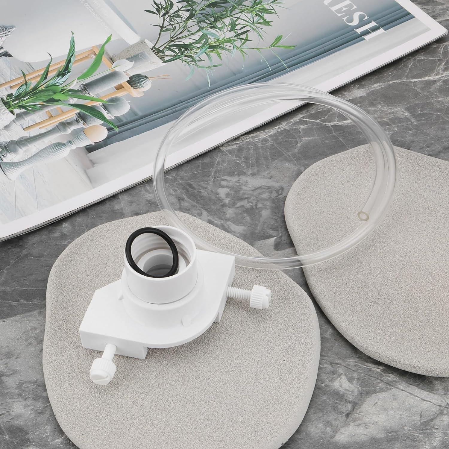 VGOL 1PC Aquarium Auto Water Filler Compensator Applicable to Fish Tank Wall Thickness of 1.5Cm with Adapter 78X25.4Mm Aquarium ATO System for Fish Tank Turtle Tank image number 2