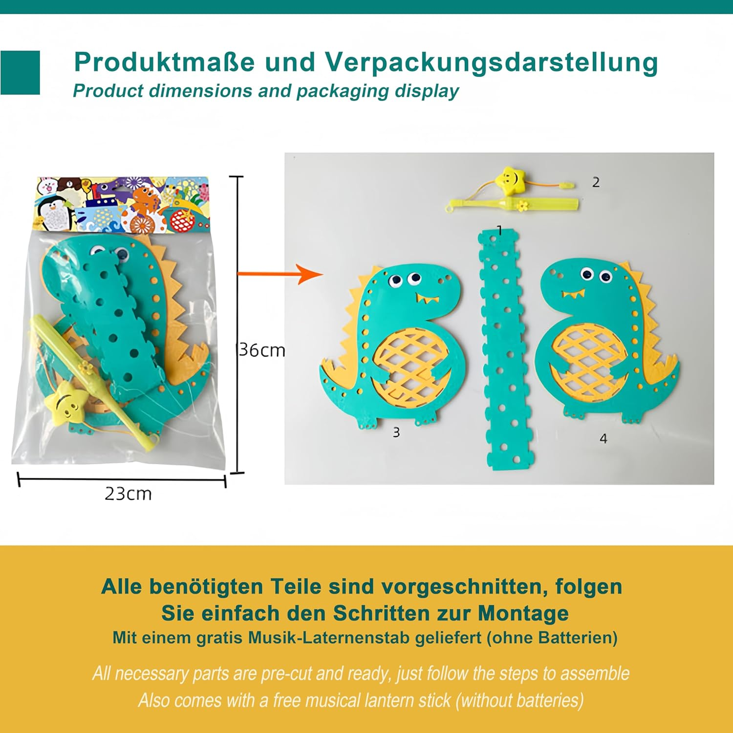 Inqzen Handmade St. Martin Lantern from Craft Set - Creative DIY Cartoon Lantern for Crafts for Martin'S Parades, Nursery, School and Autumn Festivals (Boat) image number 4