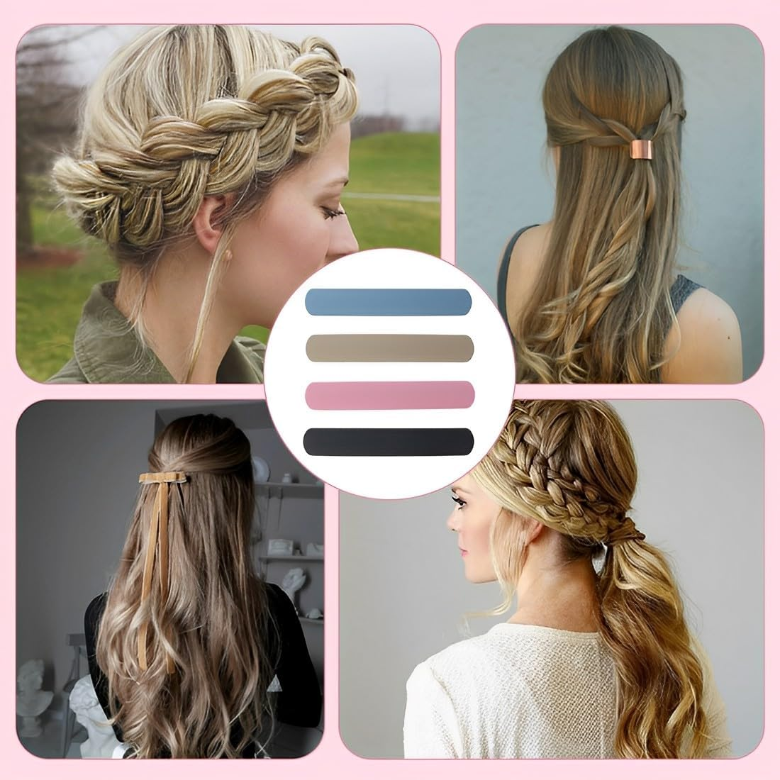 AOEVUIR Pack of 4 French Hair Clips, Women'S Thin Hair, Automatic Hair Clip for Thin Hair and Thick Hair Clips Set for Women image number 4