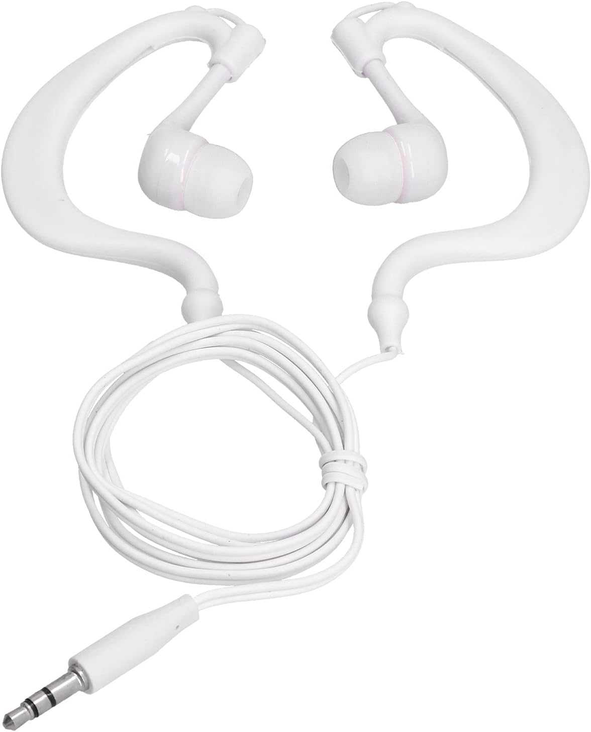 Sorandy Swimming Headphones 3.5 Mm Wired IP68 Waterproof Sports Headphones with Replacement Earplugs, White