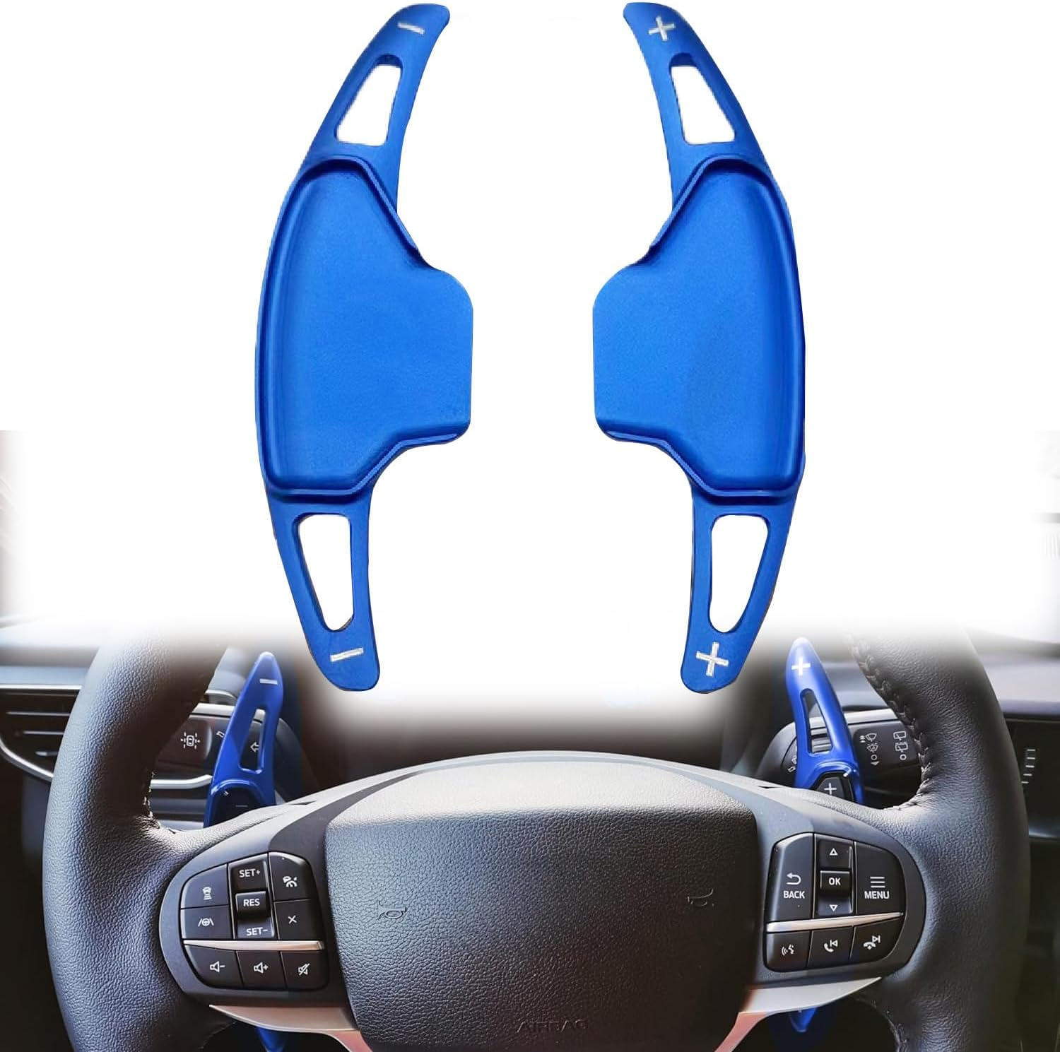 Aluminum Steering Wheel Paddle Shifter Extension Suitable for Guangqi Mitsubishi Outlander Car Steering Wheel Aluminum Alloy Modification Shift Paddles Interior Modification Parts Patch