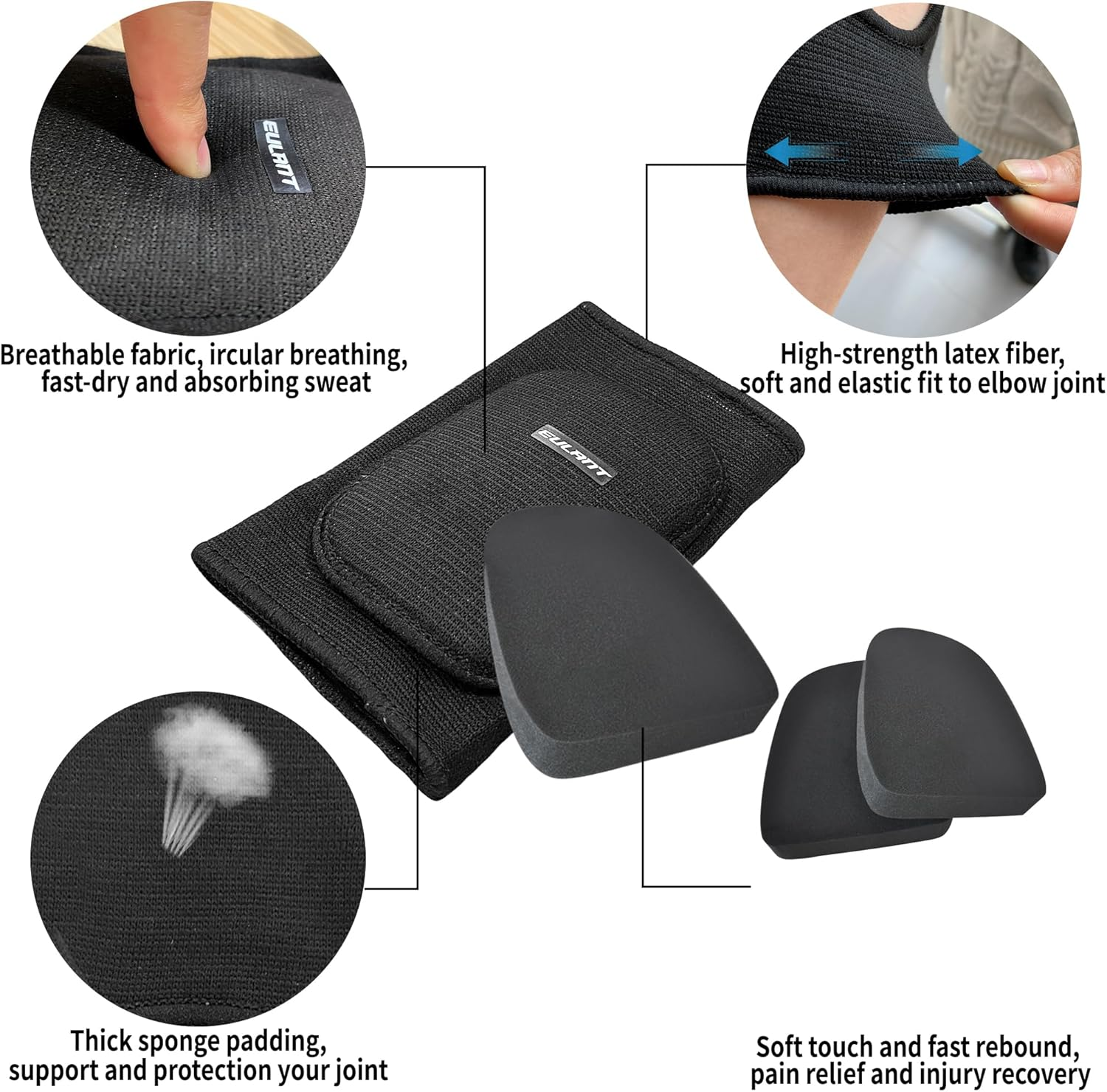 YEEKORO Kids Elbow Pads Breathable Arm and Elbow Brace Protector for Boys, Girls, and Teens Crashproof Compression Sleeve for Skating, Volleyball, Cycling Sports Safety Gear image number 1