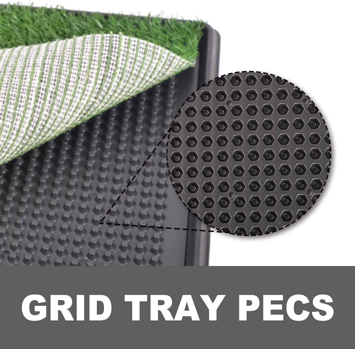 Indoor Dog Potty Toilet Grass Tray Pads Training Puppy Medium Mat (Pet Potty with 2 Grass Mat) image number 3
