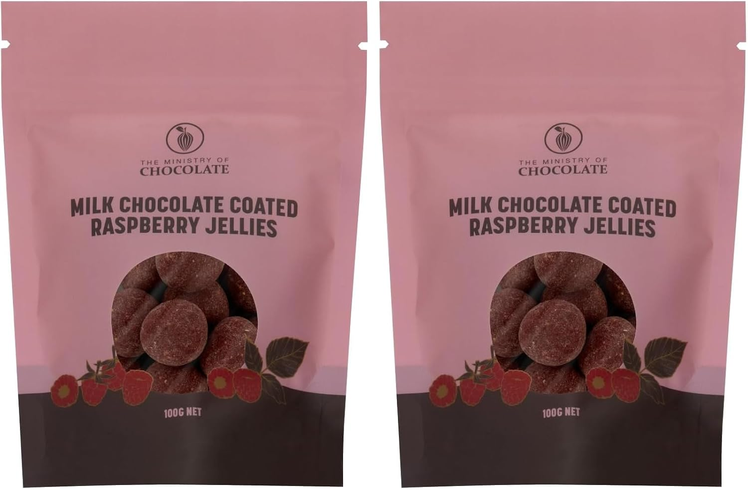 Milk Coated Raspberry Jellies 100G