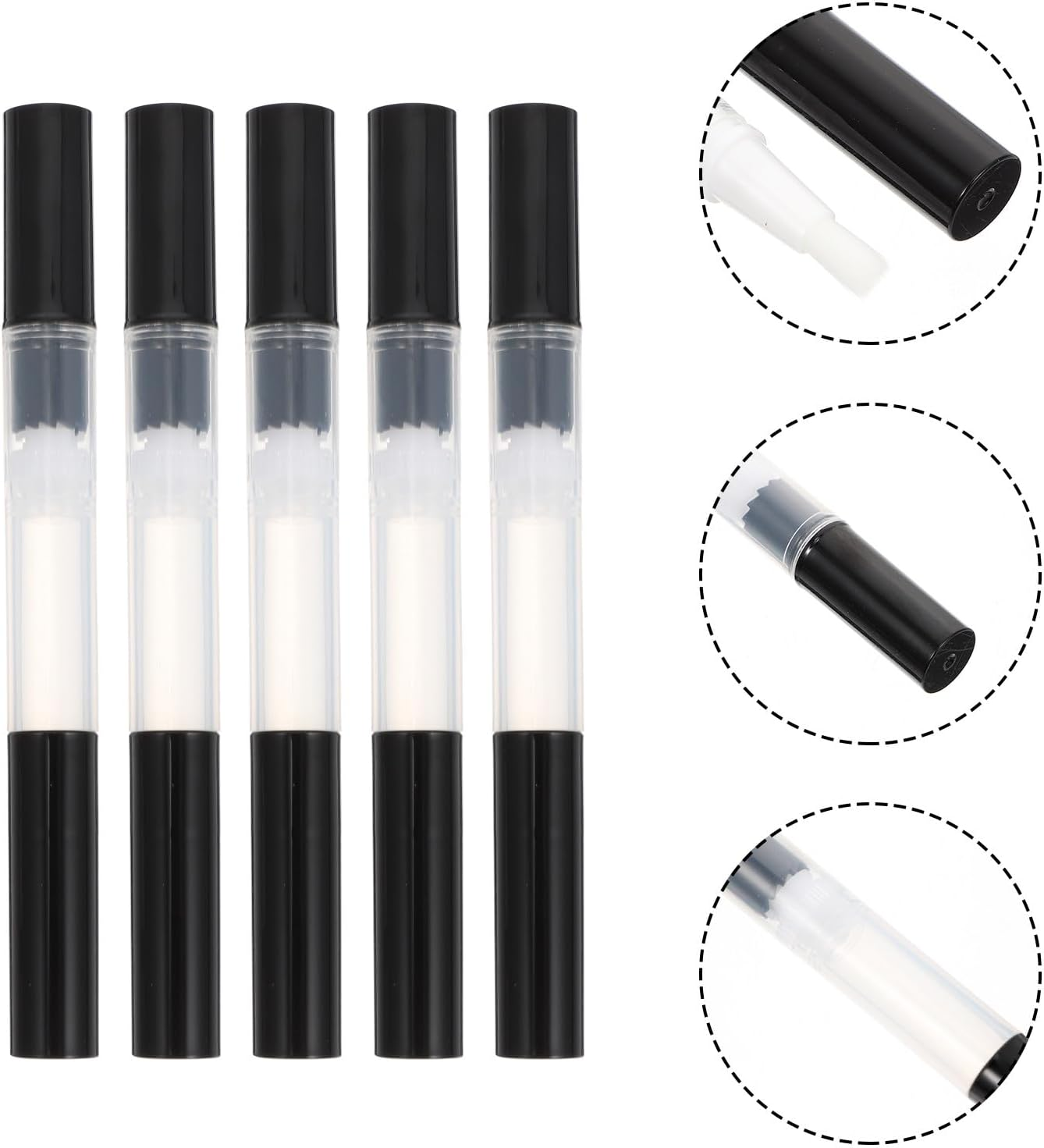 BCOATH 10Pcs Empty Nail Oil Pens 3Ml Twist Lip Gloss Containers Makeup Liquids Applicators for Nail Salon and DIY Beauty Use image number 1