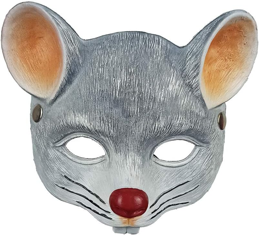 Hosfairy 1Pcs Animal Mouse Mask Squirrel Mask Masquerade Dress up Accessory for Halloween Easter Costume Party Cosplay Props