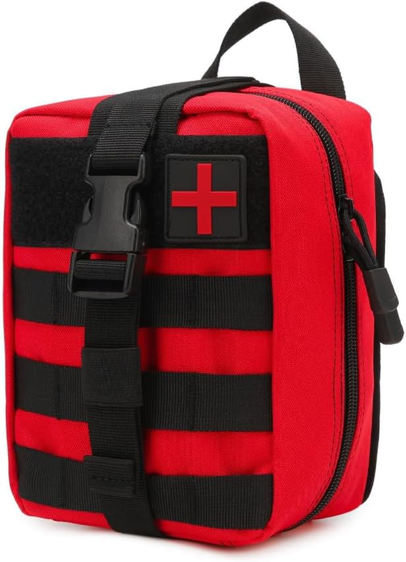 MOLLE Medical Pouch EMT First Aid Pouch Rip-Away IFAK Tactical Utility Pouch for Camping Hiking Backpacking Travel Medical Supplies Bag Only (Black)