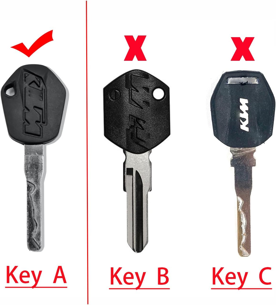 Fullibars Motorcycle Key Cover Compatible with KTM Duke 125/200/250/390/690,RC 125/200/250/390 ADV Aluminum Key Holder Key Chains image number 5