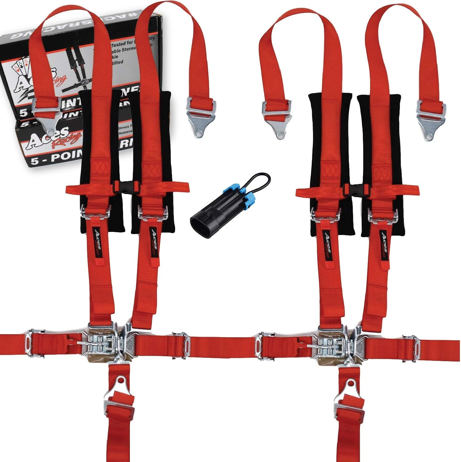 AAAA Aces Racing Harness (Pair) Compatible with Polaris RZR with Bypass Plug