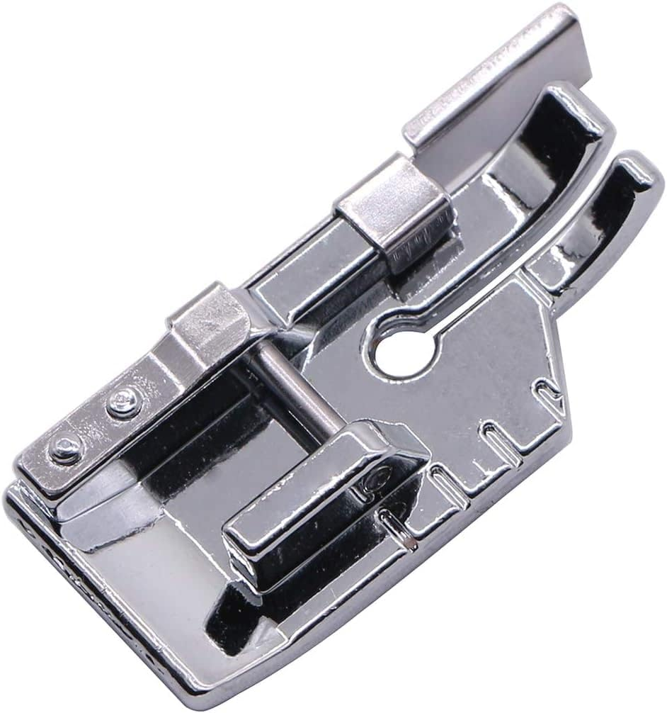 1/4'' (Quarter Inch) Quilting Patchwork Sewing Machine Presser Foot with Edge Guide for All Low Shank Snap-On Singer, Brother, Babylock, Euro-Pro, Janome, Juki, Kenmore, New Home, White, Simplicity image number 4