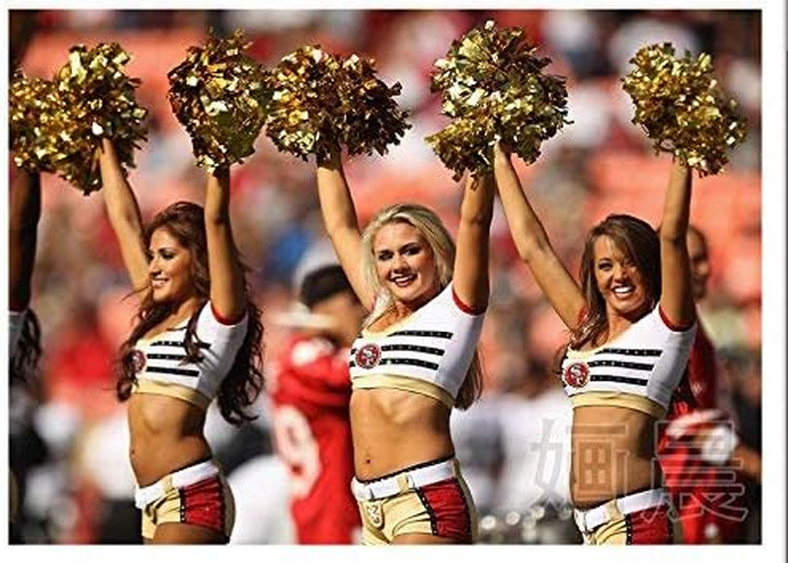 BCLAND Cheerleading Metallic Foil & Plastic Ring Pom Poms Cheerleading Poms Pack of 2 (Blue)