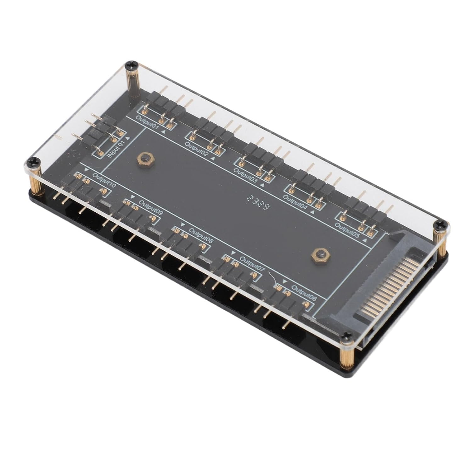 10 Way 5V 3Pin ARGB Hub with Acrylic Case, Universal RGB Fan Hub, Compatible With, Msi,Motherboards, Easy to Install, with 52CM Motherboard Cable image number 6