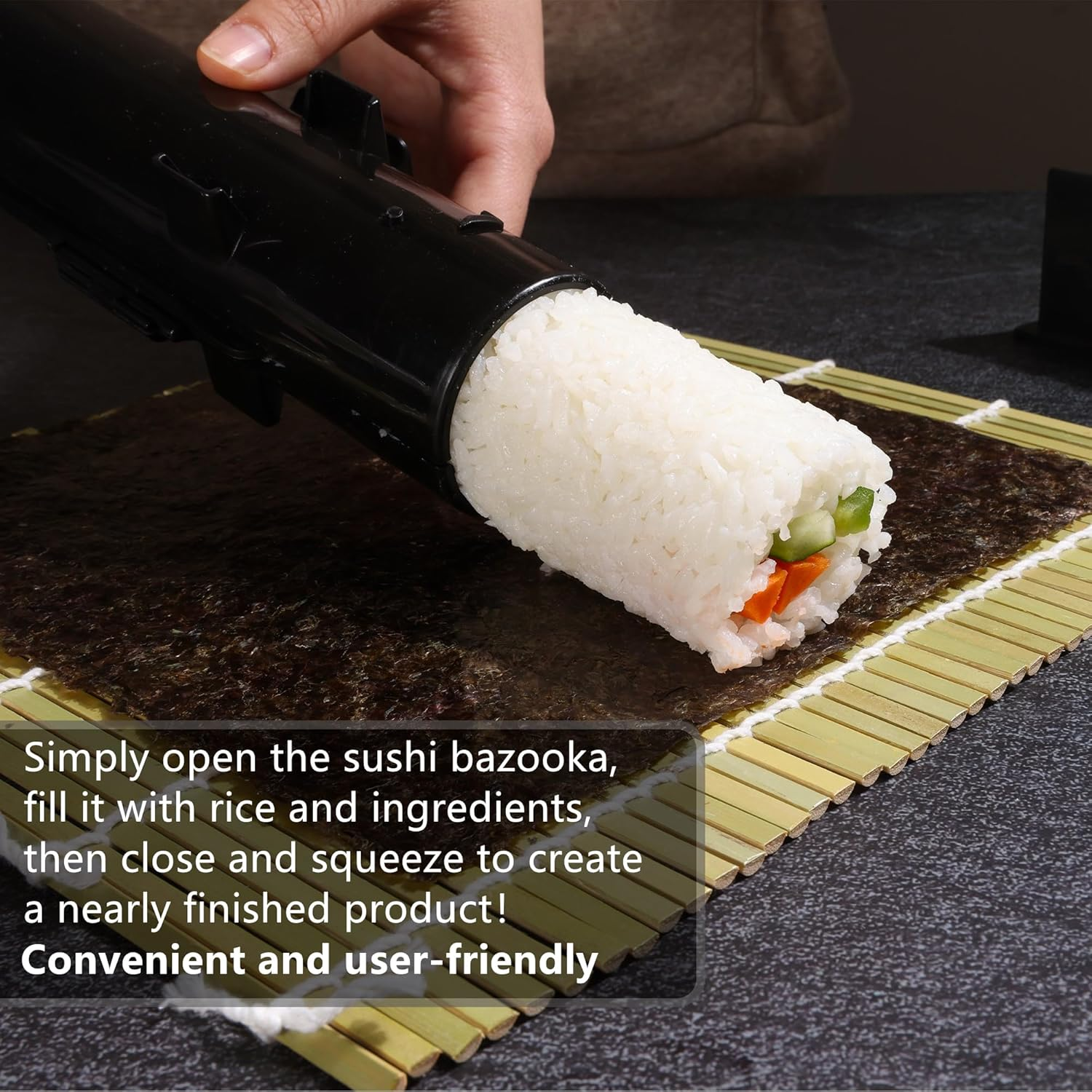 FUNGYAND Sushi Making Kit, 32-In-1 Complete Set with Bazooka Roller, Nigiri & Musubi Presses, Bamboo Mats, Knife, Peeler, Animal Rice Molds, Chopsticks & More &ndash; Perfect for Family Fun image number 1