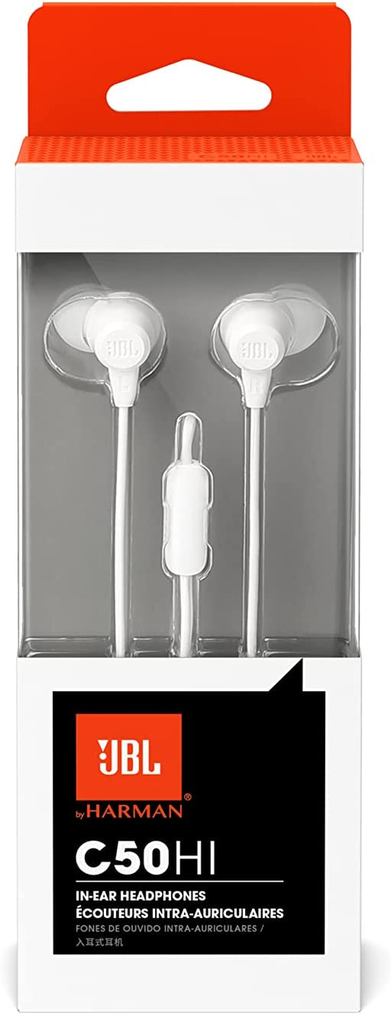 JBL C50HI, Bass Sound, Lightweight and Comfortable, One-Button Universal Remote with Mic, White - Blue image number 3