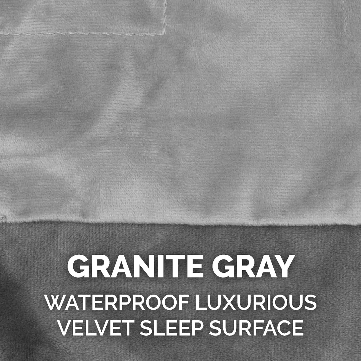 Furhaven Large Waterproof Two-Tone Luxe Velvet Dog Blanket, Washable - Granite Gray, Large image number 5