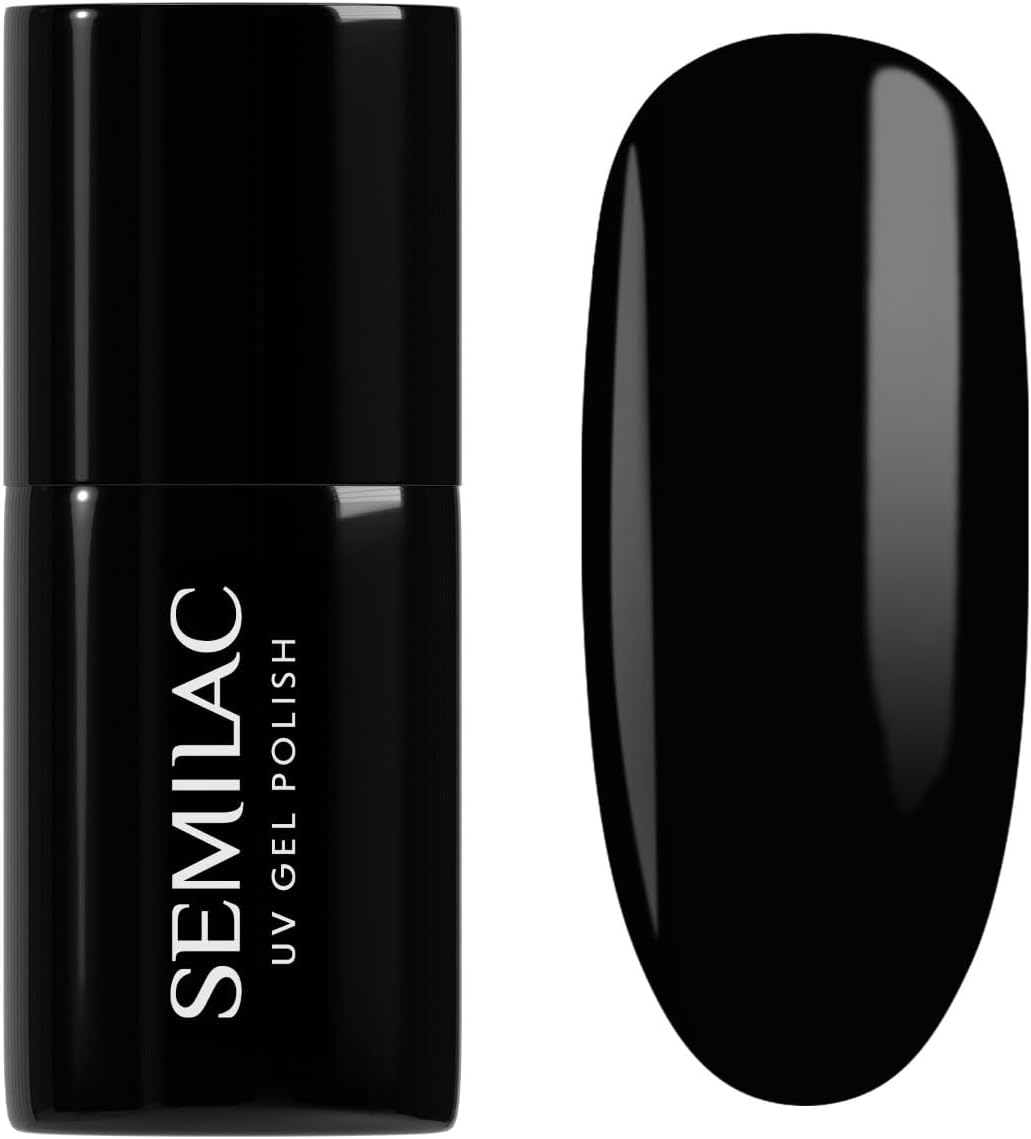 Semilac UV Nail Polish 300 Perfect Black 7 Ml Collection Super Cover - 009 Baby Girl image number 4