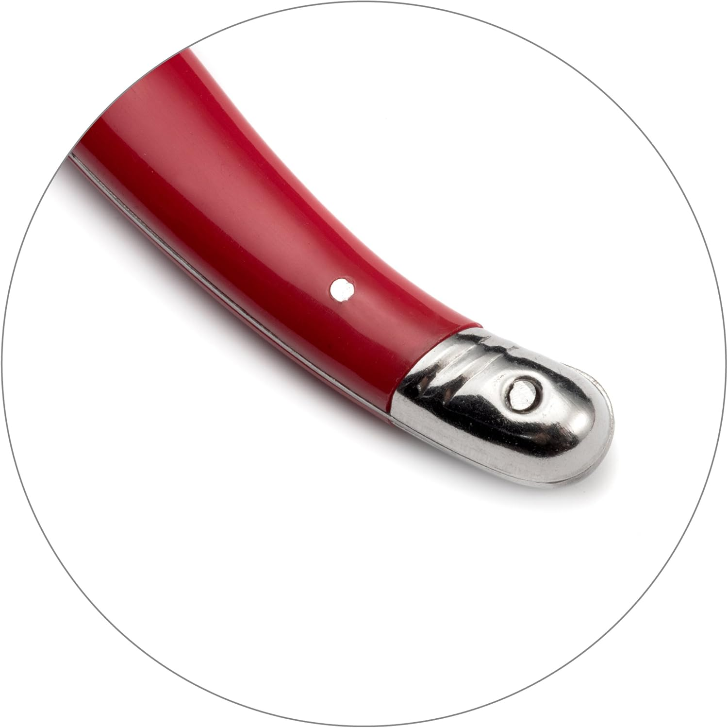 Lou LAGUIOLE Tradition Steak Knife Cutlery Set 24 Pieces | Steak Cutlery with Tradition and Style | Handles in Red | Serrated Knife | Barbecue Cutlery Set | Sharp Knives | Cutlery Set for 6 People - Red image number 2