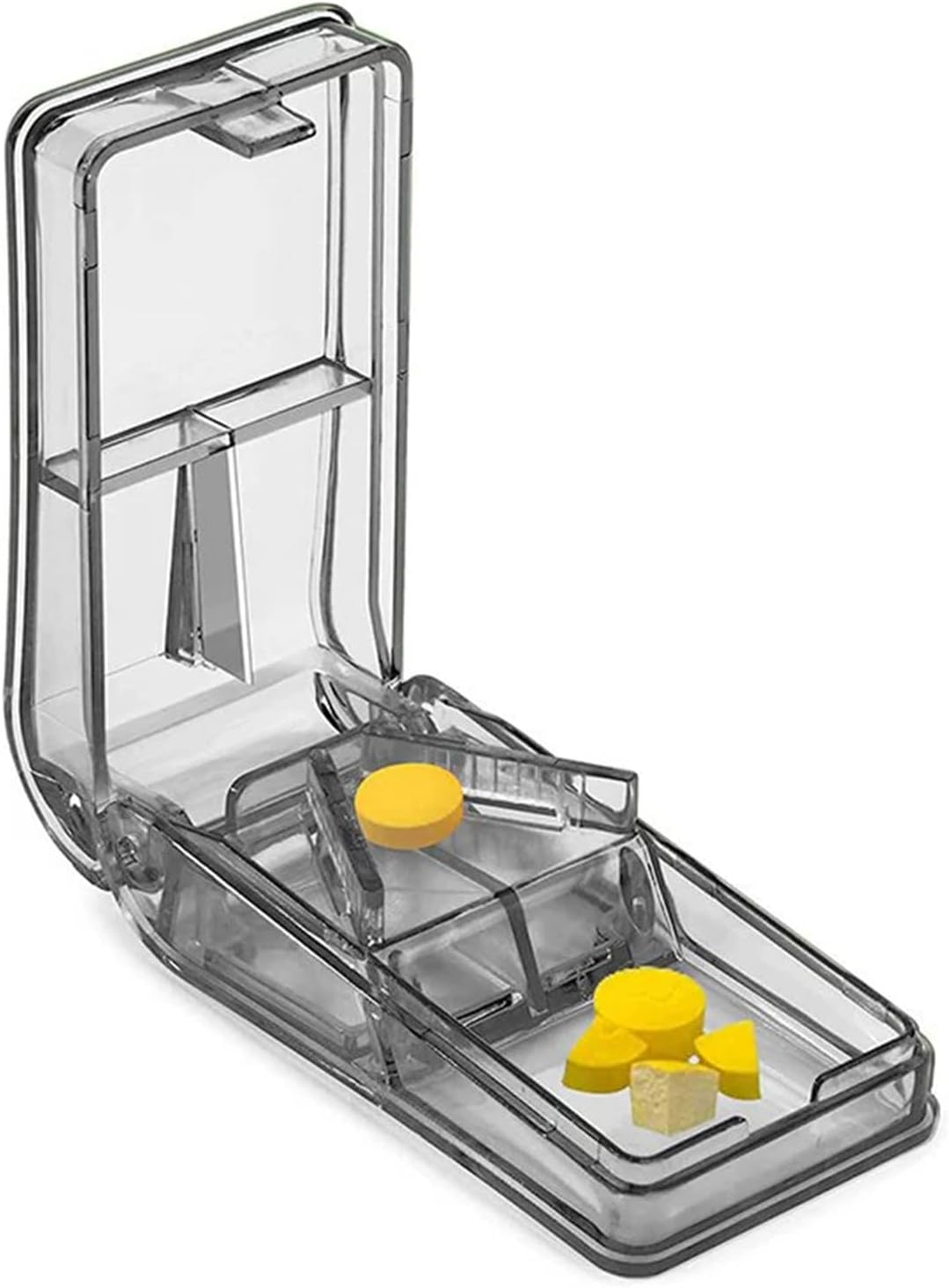 2Pcs Pill Cutter Splitter for Small Pills and Large Pills Tablet Vitamin Medicine Cutter with Ergonomic Design (Black) image number 1