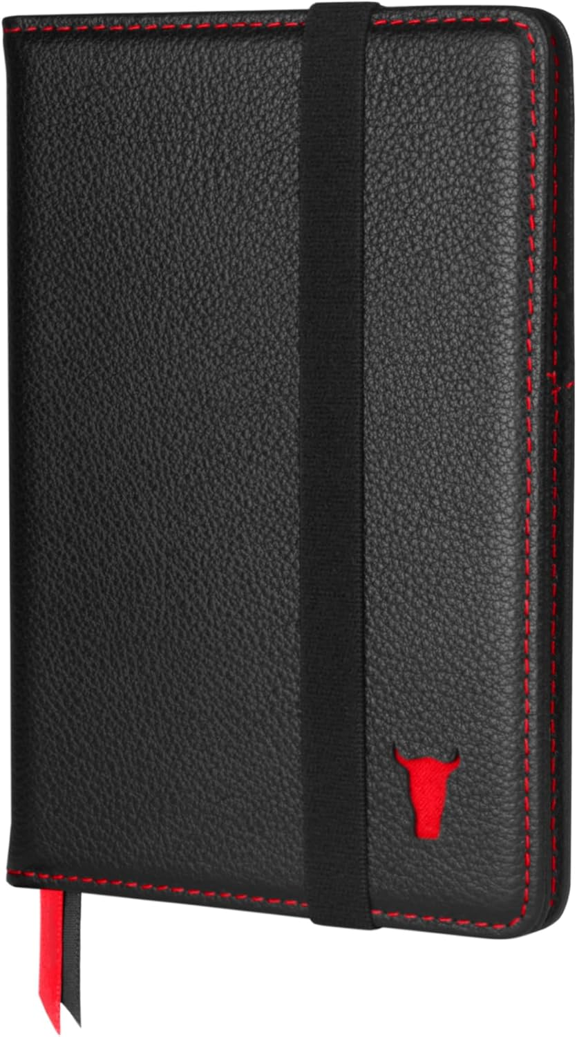 TORRO Passport Holder &ndash; Genuine Leather Passport Cover with Elasticated Closure Strap