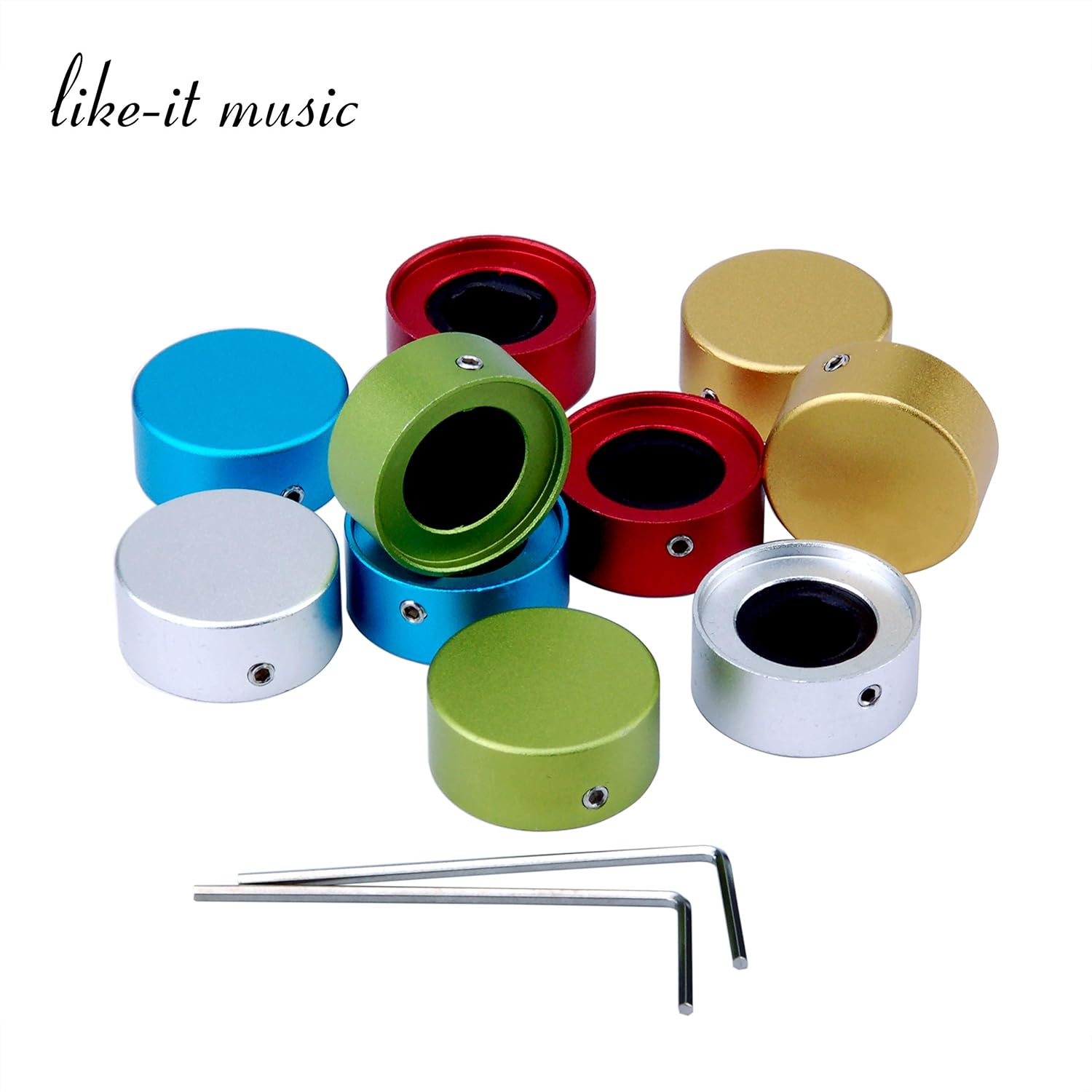 Effects Pedal Footswitch Topper,Barefoot Buttons,Guitar Effect Foot Nail Cap with 2PCS Wrench,10Pcs image number 2