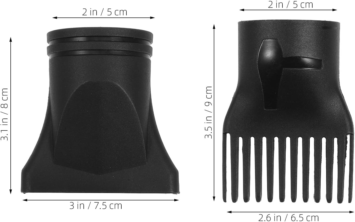 ULTECHNOVO 2Pcs Hair Dryer Nozzle Replacements for Diameter 2In/5Cm, Special for Barbershop image number 6