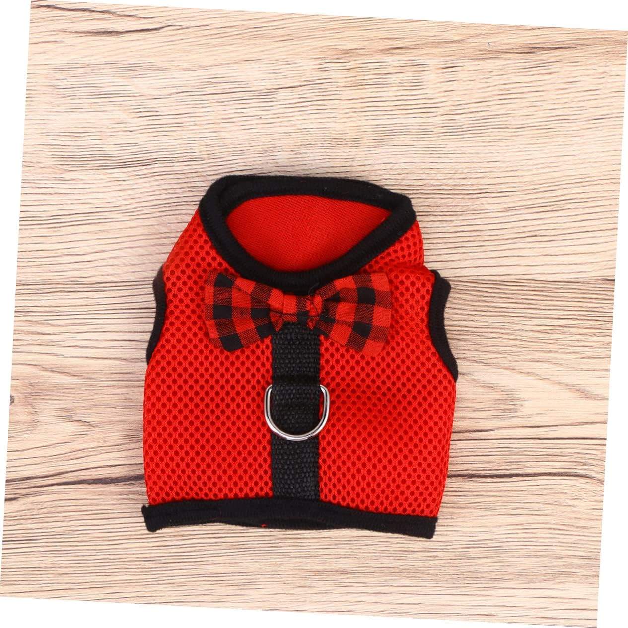 Pet Leash Breathable Mesh Fabric Small Animal Vest Lead for Hamster Rabbit Bow Strap Scenario