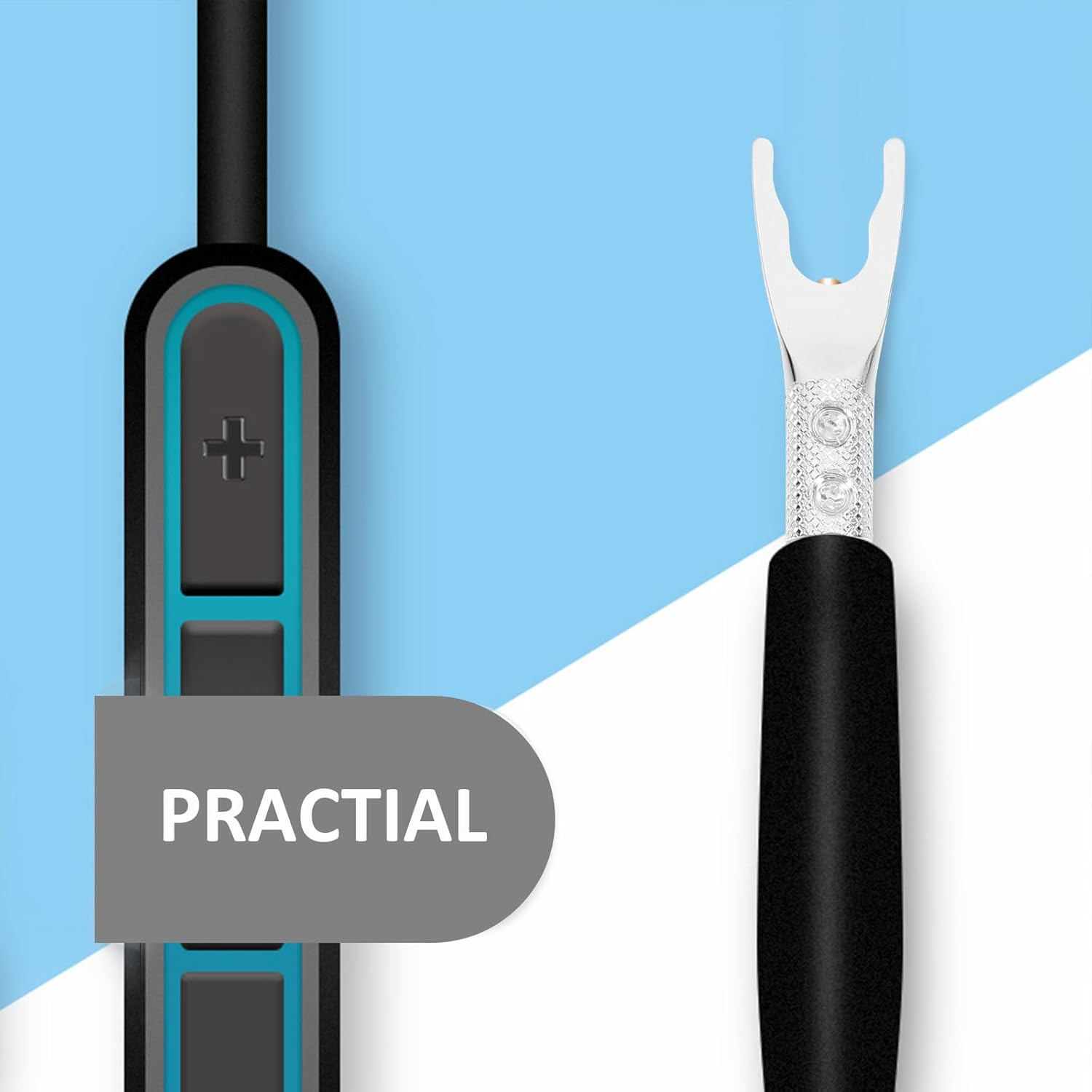 MUCKLILY Silver Plated Y Shape Speaker Cable Banana Plug Connector U-Type Audio Screw Fork with Conductor No Soldering Oxidation Resistant for Home Audio Systems image number 5