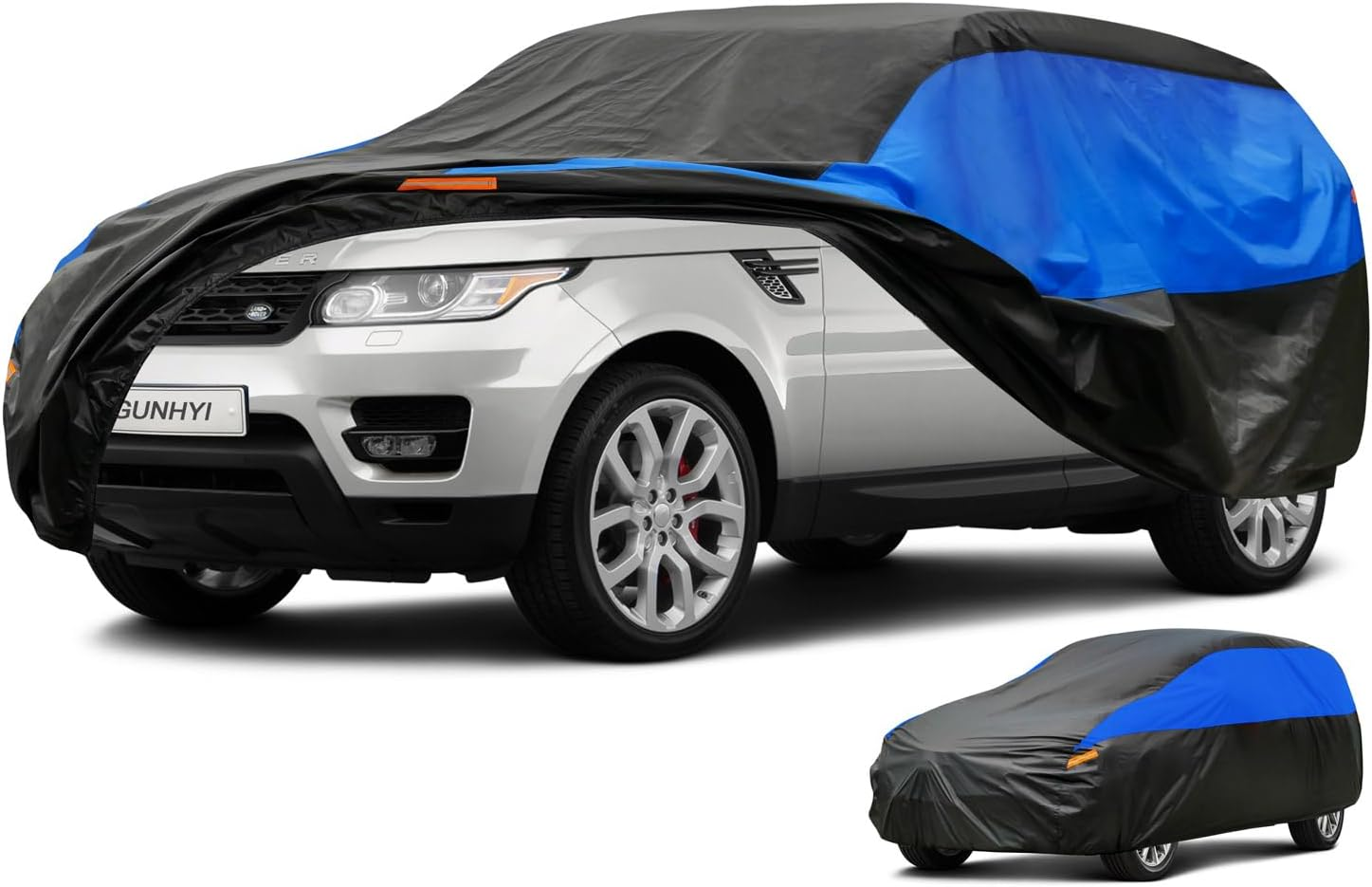 SUV Car Cover Waterproof Breathable, Outdoor Car Cover Rain Dust Sun UV Protection Universal Fit Qashqai,Volvo Xc40,Rangerover Evoque,Kia Sportage,Mini Countryman Etc. Fit Suv/4X4 (Up to 460Cm)