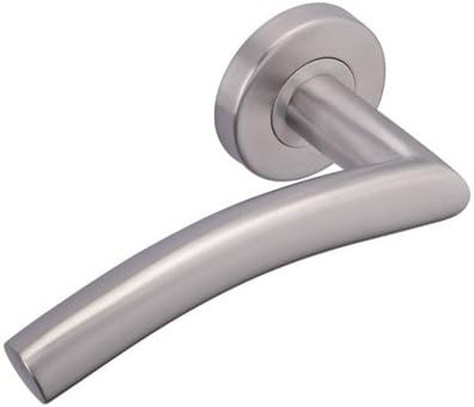 Vachette Assa Abloy - Set of 2 Stainless Steel Door Handles on Rosette LC 4