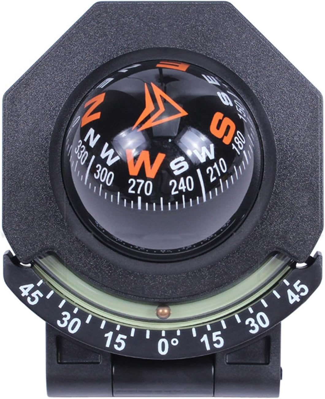Binaryabc Car Compass,Vehicle Compass with Slope Meter,Automotive Compass Ball,Car Dashboard Accessories,Universal Compass for Car Boat Truck image number 4