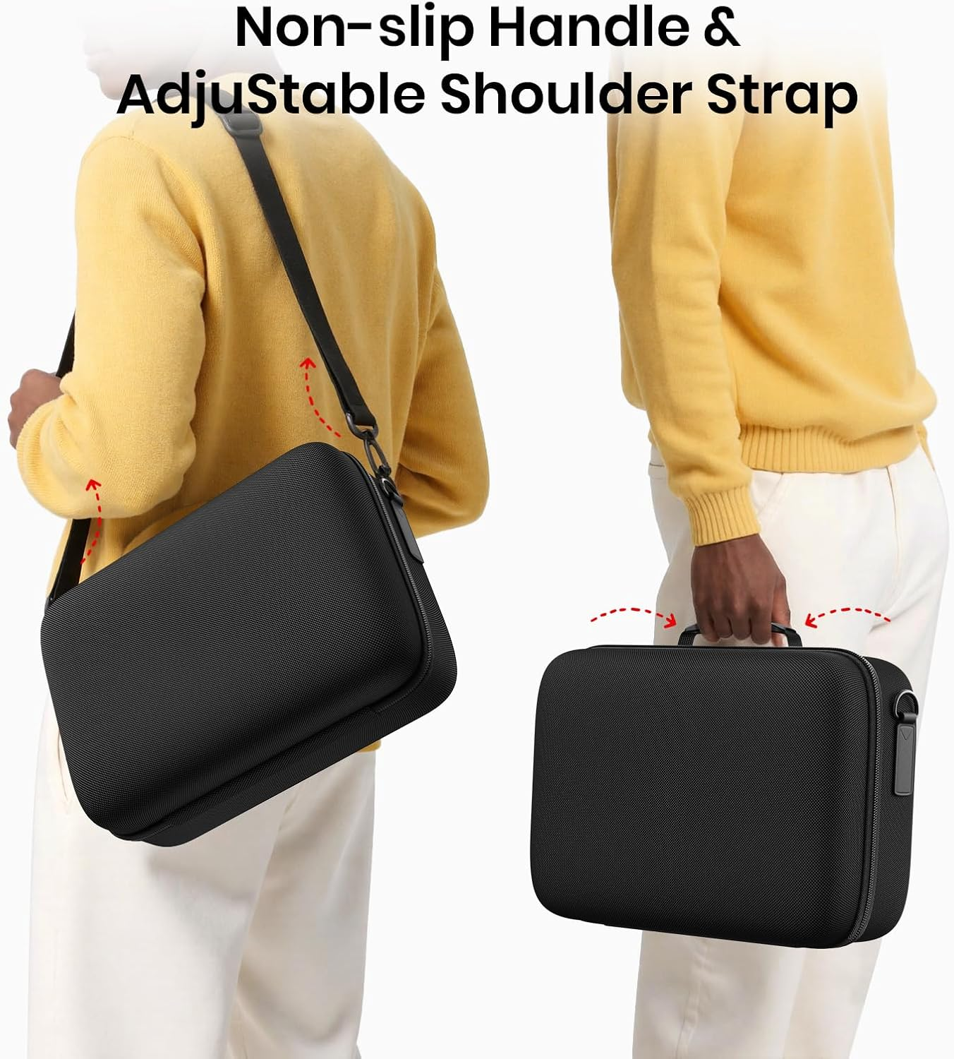 Lmcpa Storage Case for Nintendo Switch 2,Protective Large Travel Carry Case for Switch 2 Camera,Console,Pro Controller and Other Switch 2 Accessories with 22 Game Cartridges and Shoulder Strap,Black image number 4