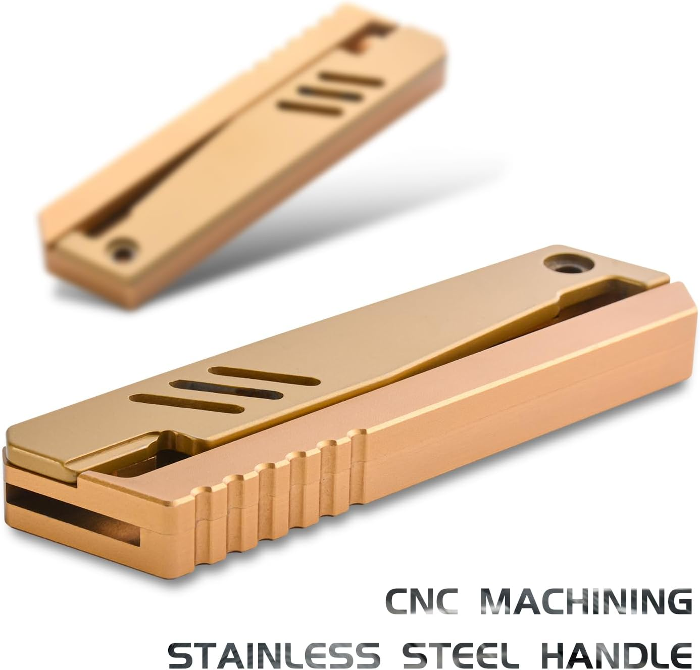 Treszen 6.9 Inch, Fishing Camping Folding Knife, Pocket Knife Outdoor Utility Knife (Gold) image number 1