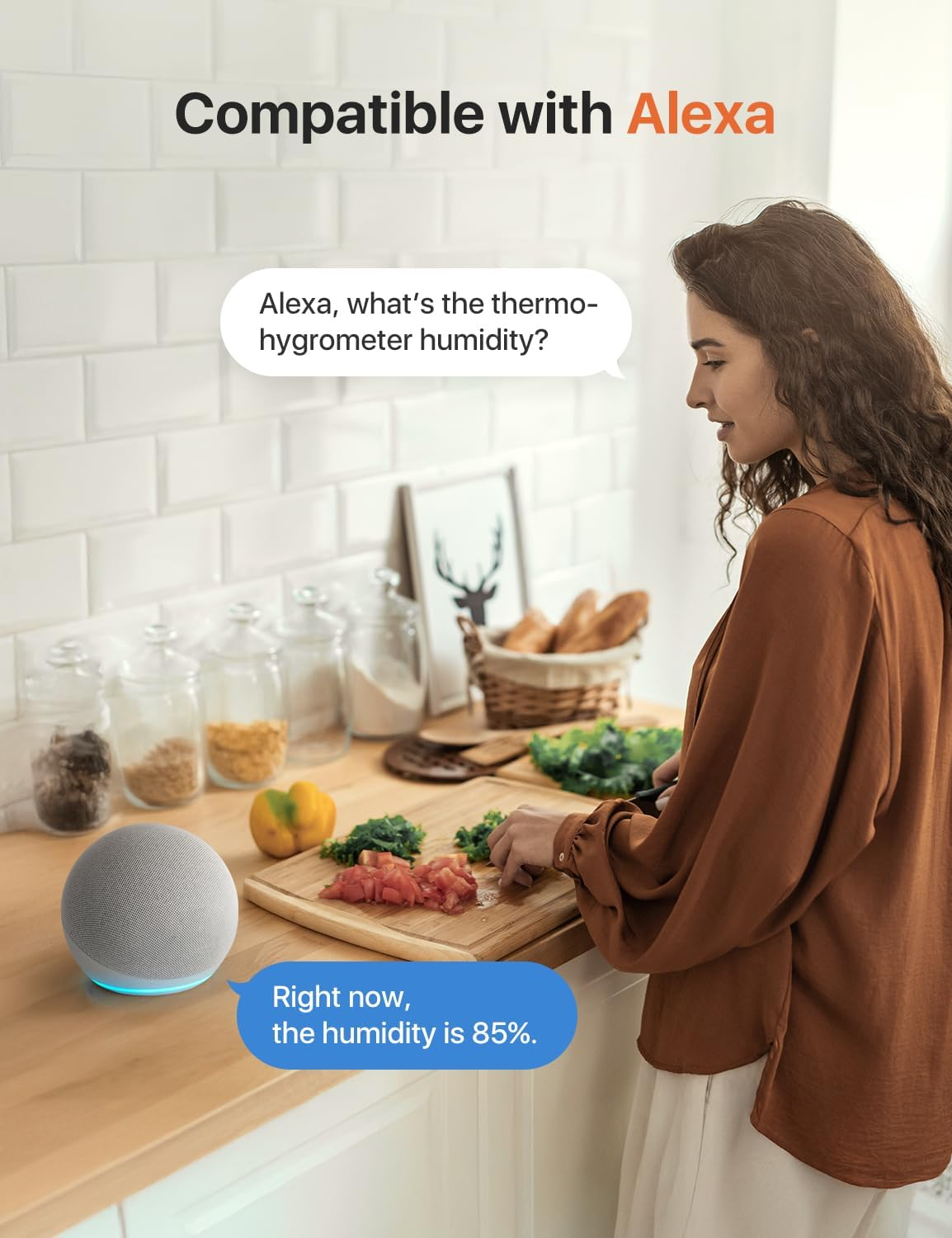 X-Sense Wifi Hygrometer Indoor Humidity with SBS50 Base Station, Smart Hygrometer Thermometer with App Notification, Temperature Sensor for Room Temperature Monitoring, 3 Sensors & 1 Base Station image number 5