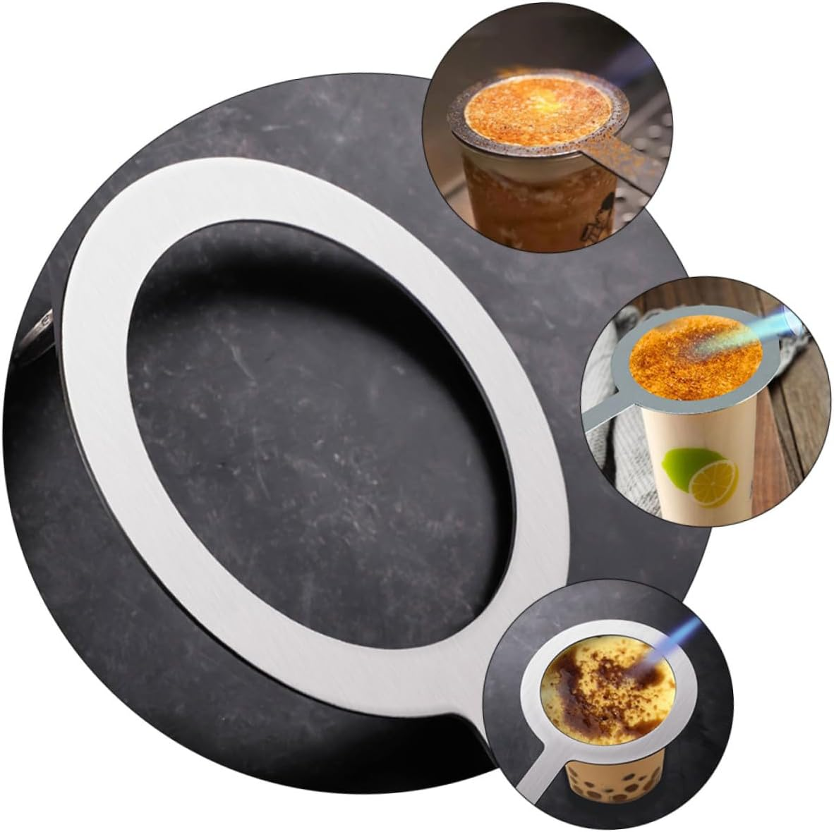 Garneck Stainless Steel Baking Cup Ring Rust-Proof Cup Rim Covers for Heatproof Protection Anti-Scald Design Milk Tea Shop Supply for Coffee Tea Cafes Kitchen Use 4Pcs