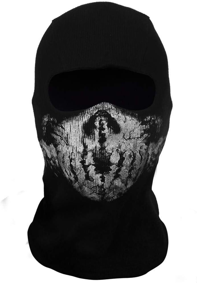 Surprise Mask Skull for Ghost Motorcycle Mask Face Mask Black image number 6