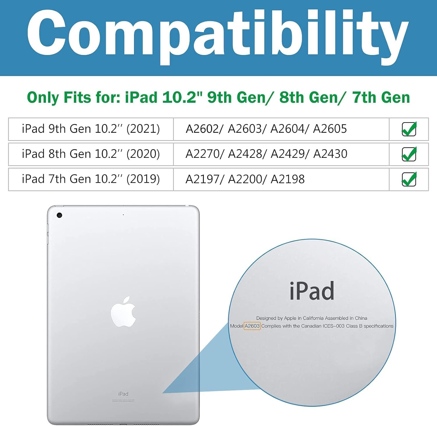 Procase Rugged Case for Ipad 9Th/ 8Th/ 7Th Generation 10.2" (2021/2020/2019), Heavy Duty Shockproof Protective Cover with Strap for Ipad 9/8/7 -Black