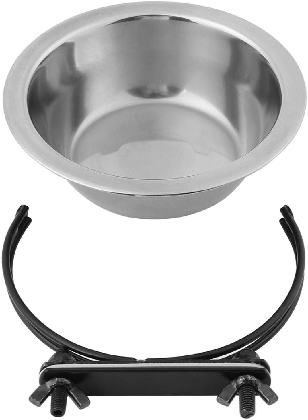 EVTSCAN Dog Bowl, 3Sizes Dog Bowl Diner Dish Stainless Steel Hanging Medium Small Pet Puppy Cat Food Water Feeder(L) image number 6